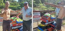 Gasparense recebe doação de ração de empresário para seu abrigo de animais